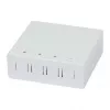 Synergy 21 FTTH sienas kaste 4 SC-S vai LC-D adapteriem, 80x80mm ar kabeļu pārvaldību, DIN-sliedes/sienas, krimpēšana