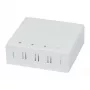 Synergy 21 FTTH sienas kaste 4 SC-S vai LC-D adapteriem, 80x80mm ar kabeļu pārvaldību, DIN-sliedes/sienas, krimpēšana