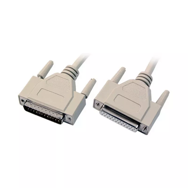 EFB-Elektronik Serial Data Cable 1:1, 2x D-Sub 25, Male-Female, 2.0m, Beige