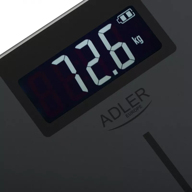 Adler AD 8194s digitālie svari vannasistabai, balti, ar svītru rakstu, 180 kg ietilpība