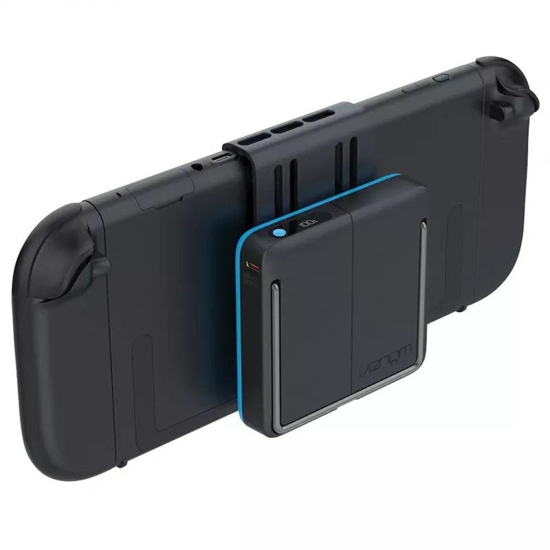 Venom Charging Case for Nintendo Switch 2 - Hard Shell Carry Case ar 10 000 mAh Power Bank, Melns
