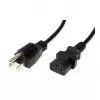 VALUE strāvas kabelis IEC 60320 C13 uz NEMA 5-15 (M) 125 V - 1,8 m - Melns