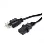 VALUE strāvas kabelis IEC 60320 C13 uz NEMA 5-15 (M) 125 V - 1,8 m - Melns
