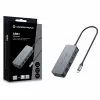 CONCEPTRONIC USB-C uz 2x Gigabit Ethernet + 2x USB-A 3.2 Gen 1 adapteris, 0,3 m, pelēks