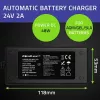 Qoltec 52665 Automātiskais akumulatoru lādētājs AGM GEL STD akumulatoriem, 24V 2A 48W, LED indikators, 1,8m kabelis