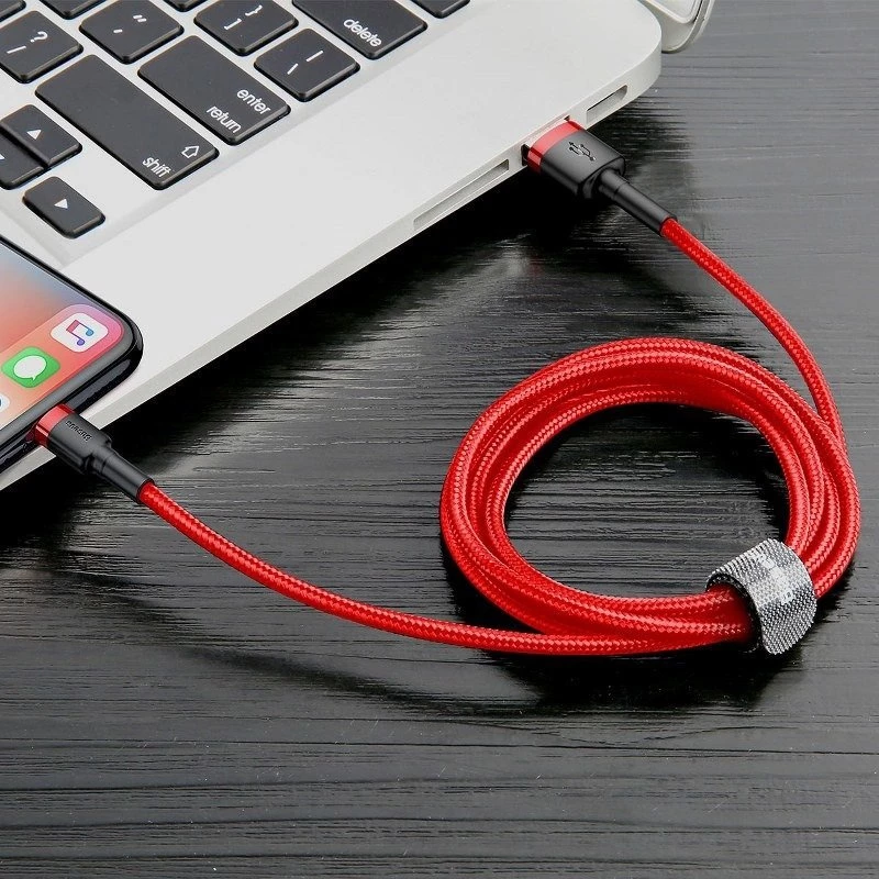 Baseus CALKLF-C09 USB-A uz Lightning kabelis 2 m Sarkans