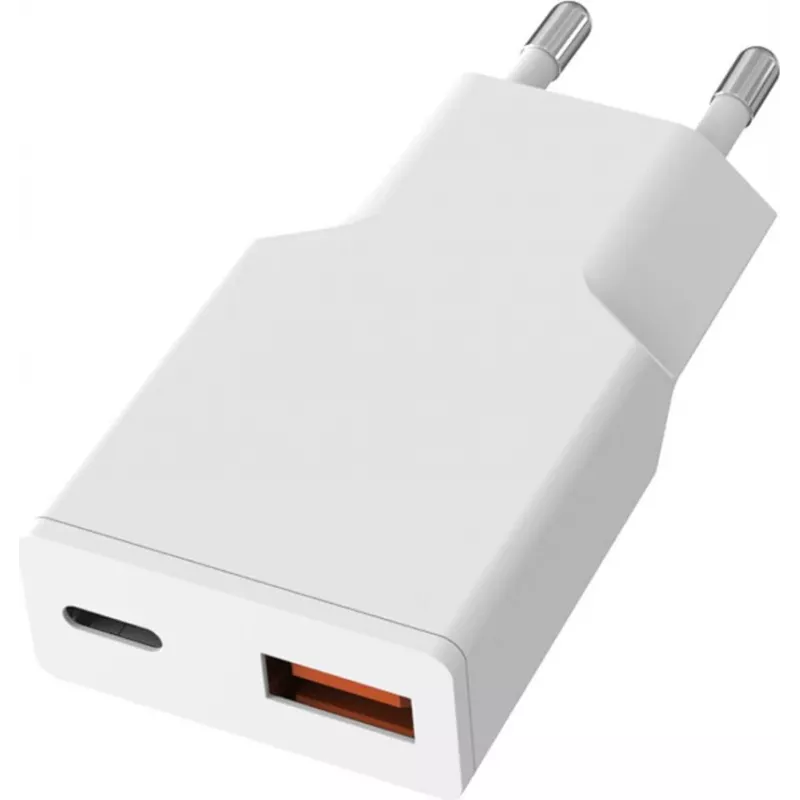 VALUE USB sienas lādētājs, EU spraudnis, 2x USB (A+C), 30W