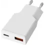 VALUE USB sienas lādētājs, EU spraudnis, 2x USB (A+C), 30W