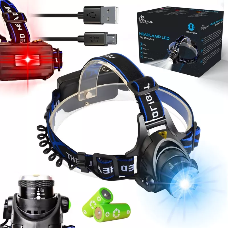 Extralink EFL-057 Loki LED Galvaslampa, USB Lādēšana, 350 Lumeni, Kustību Sensors