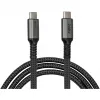 GoodConnections USB-C 2.0 (ST-ST) 3m Savienojuma kabelis ar tekstila apvalku 240W Antracīts