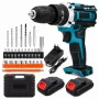 EXTRALINK TOOLS Bezvadu urbjskrūvgriezis Zils + 2 baterijas
