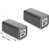 Delock RJ45 savienotājs sievišķais-sievišķais Cat.6A ekranēts melns
