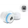 Delock RJ45 savienotājs Cat.6A sievišķais-sievišķais ar M23.5 x 1.5 mm vītni un aizsargvāciņu IP68 putekļu un ūdens izturīgs balts (87156)