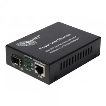 ALLNET PoE Media Converter 10/100/1000Base-T uz 1000Base-SX/LX SFP Mini-GBIC, Single/Multi-Mode, 15.4W/30W PoE, ALL-MC202P-SFP1-PoE