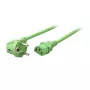 EFB Elektronik Strāvas vads Schuko 90° - C13 180°, Zaļš, 1,8 m, 3 x 0,75 mm²
