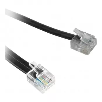 Synergy21 TAE-F uz RJ11/RJ12 plakans telefona adaptera kabelis, 0,2 m, balts, bez iepakojuma