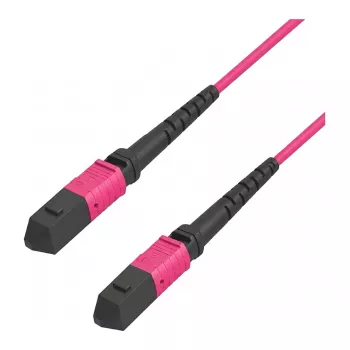 EFB-Elektronik MTP Female to MTP Female 12-Fiber OM4 Multimode Patch Cable, LSZH, Erika Violet, Type B, 3m