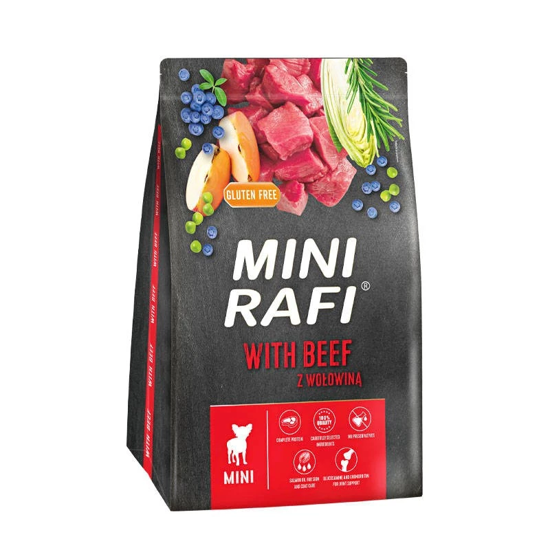 Dolina Noteci RAFI Mini ar liellopu gaļu - sausā suņu barība - 3 kg