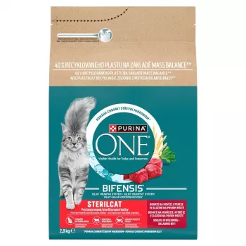 Purina ONE Dry Cat Food Beef & Wheat 2,8 kg