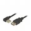 EFB-ELEKTRONIK USB 2.0 pagarinājuma kabelis A (leņķveida) - A vīrišķais uz sievišķo, 3,0 m, melns, Classic