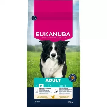 EUKANUBA Sausā barība suņiem pieaugušiem vidējo šķirņu suņiem, vistas gaļa, 15 kg