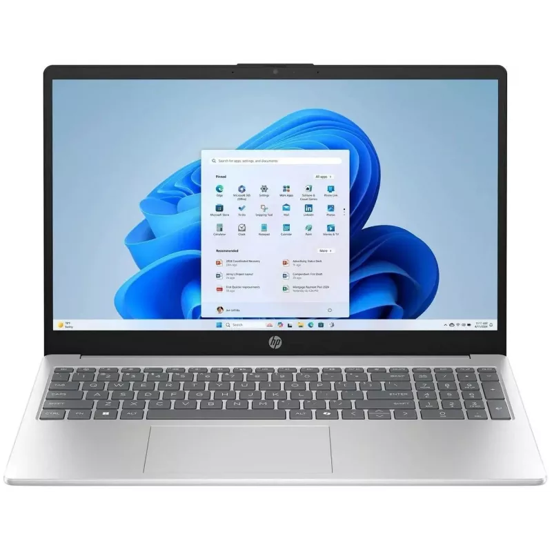 HP 15-fd0154wm klēpjdators, 15.6 inch FHD skārienekrāns, Intel Core i5-1334U, 12GB DDR4, 512GB SSD, Intel Iris Xe, Windows 11 Home, Natural Silver (pārfasēts) 2Y