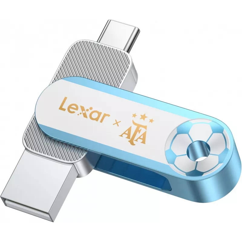 Lexar Dual D500 128GB USB-C/A 3.2 Zibatmiņa 400/360MB/s Balta