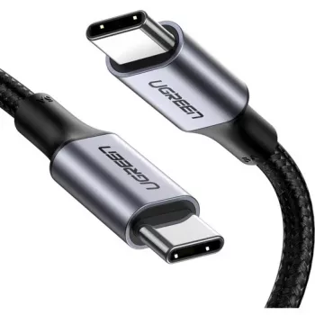 UGREEN USB-C uz USB-C Alu Case ar Pīto Vadu 1m