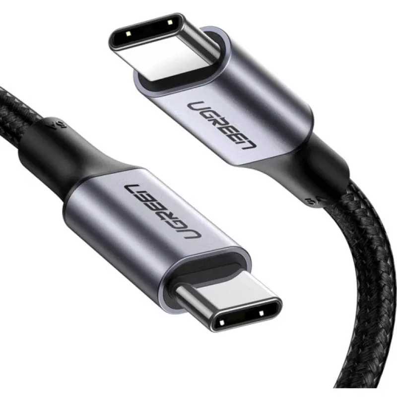 UGREEN USB-C uz USB-C Alu Case ar Pīto Vadu 1m