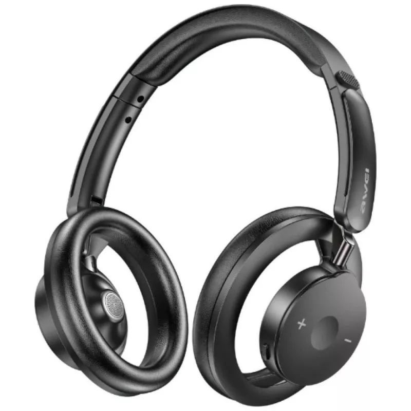 AWEI AT33 Bluetooth 6.0 bezvadu austiņas pār galvu - Melna