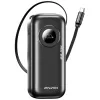 AWEI PowerBank PA-9 10000mAh 22.5W ar ievelkamu kabeli Melns