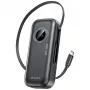 AWEI PowerBank PA-9 10000mAh 22.5W ar ievelkamu kabeli Melns