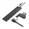 Conceptronic 7-Port USB 2.0 Hub ar barošanas adapteri - Melns (HUBBIES08BP)