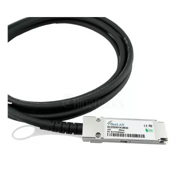 BlueOptics Networks 10312 saderīgs BlueLAN QSFP+ Direct Attach Copper kabelis, 40GBASE-CR4, 1m, 30AWG, pasīvs