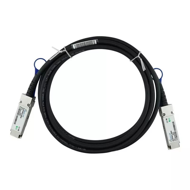 BlueLAN 10411-BL saderīgs Extreme Networks QSFP28 tiešā pieslēguma kabelis, 100GBASE-CR4, InfiniBand EDR, 30AWG, 1 metrs