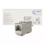 METZ CONNECT C6Amodul 180° RJ45 Keystone Module Cat.6A STP (12-pack) - Metālisks