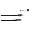 Good Connections USB 2.0 uzlādes un datu kabelis 100W ar digitālo displeju USB-C uz USB-C 1m Melns