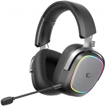 Rampage RETSU bezvadu pāri ausīm uzliekama spēļu austiņa Bluetooth 2.4G RGB melna