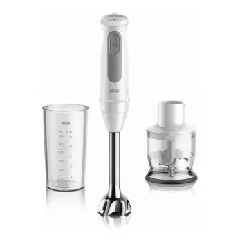 Braun MQ50201M MultiQuick 5 iegremdējamais blenderis, 750 W, balts
