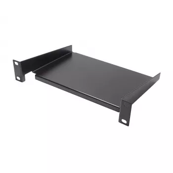 Good Connections 10-Inch Rack Shelf 1U 160mm Depth Deep Black RAL 9005