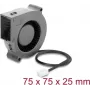 Delock Radiālais ventilators / Pūtējventilators 12 V DC 75 x 75 x 25 mm ar 3-pin ventilatora savienotāju, Melns (67494)