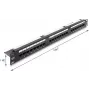 Delock 19 inch 1U Patch Panel 24 Port Cat.6 ar LED un sprieguma atslogošanas stieni, neekranēts, melns (91087)