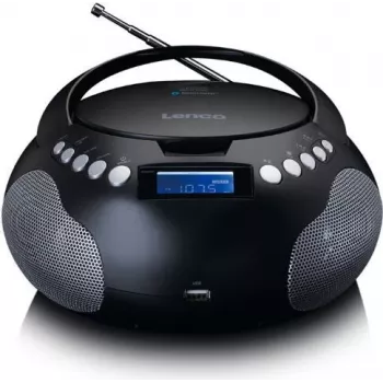 Lenco SCD-331BK Pārnēsājams CD radio ar Bluetooth, USB, FM radio, LCD displeju, Melns