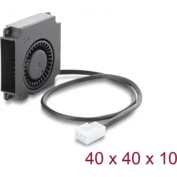 Delock Blower Fan 12 V DC 40 x 40 x 10 mm ar 3-pin ventilatora savienotāju, melns (67488)