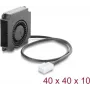Delock Blower Fan 12 V DC 40 x 40 x 10 mm ar 3-pin ventilatora savienotāju, melns (67488)