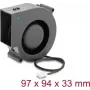 Delock Blower Fan 12 V DC 97 x 94 x 33 mm ar 3-pin ventilatora savienotāju, melns (67496)