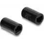 Delock RJ45 sieviešu-sieviešu savienotājs Cat.6 cilindrisks melns (90836)