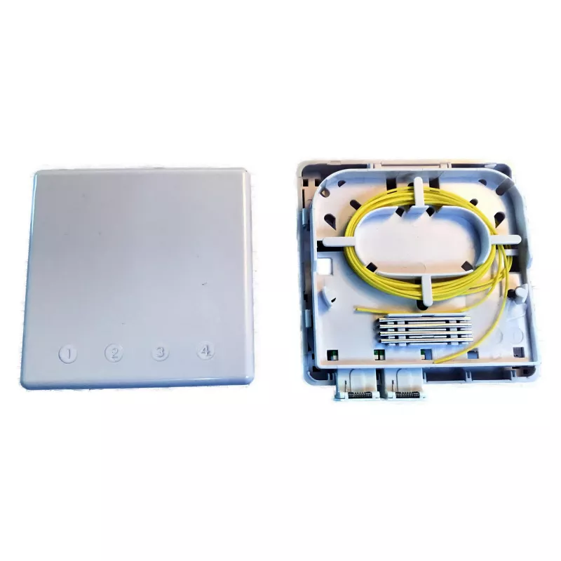 EFB Elektronik FTTH kaste 4 SC-S vai LC-D savienotājiem 80x80 ar kabeļvadību, saraušanās versija