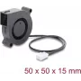 Delock Radiālais ventilators / Pūtējventilators 12 V DC 50 x 50 x 15 mm ar 3-pin ventilatora savienotāju, Melns (67490)