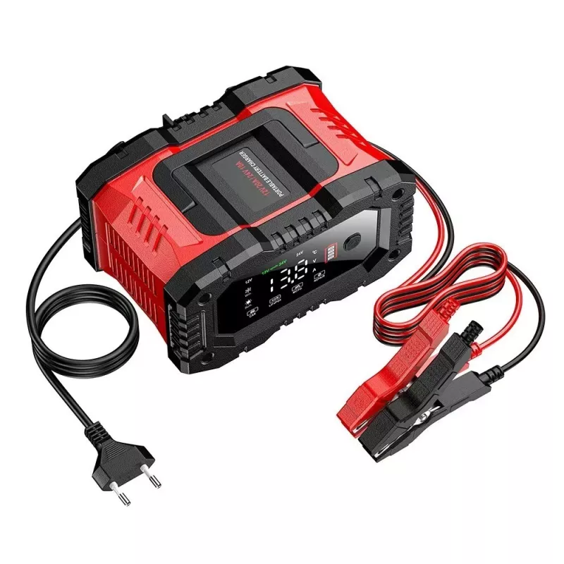 EXTRALINK Intelligentais automašīnas akumulatora lādētājs ar atjaunošanas režīmu AGM 12V 24V 20A